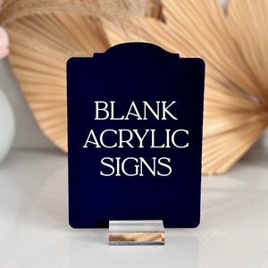 Understated Arch Shaped Blank 1/8&quot; Acrylic, Laser Cutting, UV Printing DIY Bride Wedding Signs, Frosted White Laserable Craft Table Sign