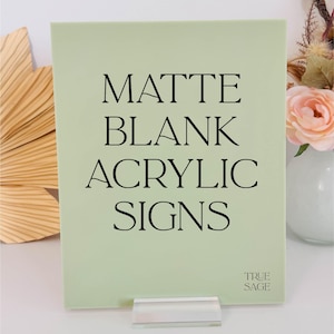Sage Matte COLOR Acrylic Blanks 1/8 Acrylic, Laser Cutting UV Printing DIY Plaque Signs Olive Dusty Blue  Laserable Craft Blank Table Sign