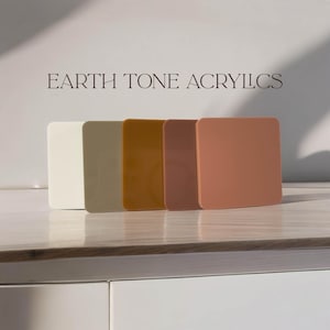 Erdfarbene Acrylfarben 1/8 "dicke Acrylblattrohlinge, bereit für Laserschnitt, UV-Druck Glowforge Sheet-Größen laserbar, Bastelrohling