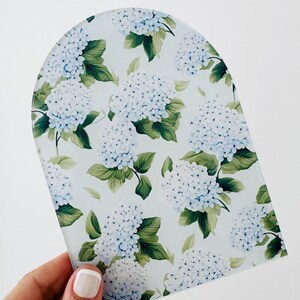 French Country Chinoiserie Blue Hydrangea Patterned Print, UV Printed Acrylic, Craft Sheet Blanks, Laser Cutting Earrings/Signs/Jewelry