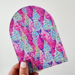 Preppy Christmas Trees Patterned Print, UV Printed Acrylic, Maker&#39;s Acrylic Craft Sheet Blanks, Laser Cutting Earrings/Signs/Jewelry