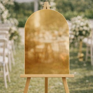 Gold Mirror Arch Acrylic Blank Welcome Sign 1/8" Acrylic, Laser Cutting, UV Printing DIY Bride Wedding Clear Frosted White  Laserable Craft