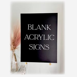 Letrero de bienvenida rectangular de acrílico en blanco de 1/8", corte láser e impresión UV, ideal para manualidades de novia, boda, blanco esmerilado transparente, apto para láser.