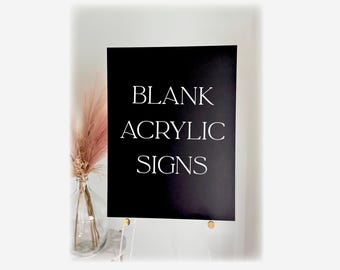 Rectangle Acrylic Blank Welcome Sign 1/8" Acrylic, Laser Cutting, UV Printing DIY Bride Wedding Clear Frosted White  Laserable Craft Blank