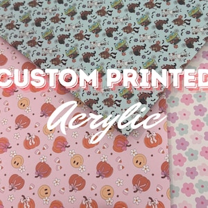 CUSTOM UV Printed Acrylic Sheet | Upload Your Design for Laser Cutting, Earrings, Signage & Crafts, Glowforge Craft Blank 12x18 or 18x24