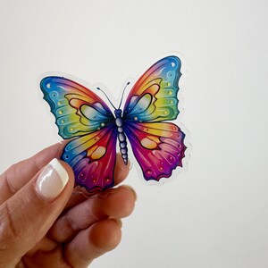 Recortes de mariposas arcoíris con impresión UV, acrílico personalizado con impresión UV, piezas acrílicas para manualidades, listas para cortar con láser para pendientes y joyas.