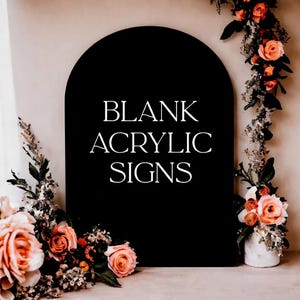 ARCH Blanks Acrílico de 1/8", Corte láser, Impresión UV, Letreros de boda DIY para novia, Transparente, Esmerilado, Blanco, Negro, Letrero de mesa artesanal en blanco, apto para láser