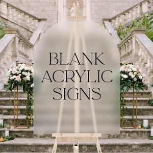 ARCH Blanks 1/8 "Acryl, Laser-Ausschnitt, UV-Druck, DIY Braut Hochzeitsschilder, klar, matt, weiß, schwarz Laserable Craft Blank Tischschild