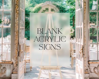 Frosted Rectangle Acrylic Blanks 1/8 Acrylic, Laser Cutting UV Printing DIY Plaque Signs Clear Black White  Laserable Craft Blank Table Sign