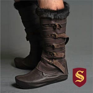 Heren Steampunk Boots - Heren Vintage Boots Mid-Calf Boots
