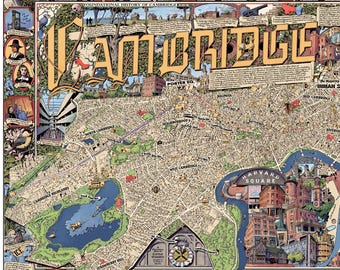ハーバード大学とケンブリッジ、マサチューセッツ州 1909 年地図