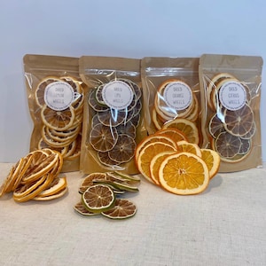 Dehydrated Citrus Wheels | Cocktail Garnish | Decor | Dried Slices | Potpourri | Orange | Lemon | Lime | Blood Orange