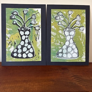 Nature-Inspired Linocut Reduction Print – Limited Edition Abstract
