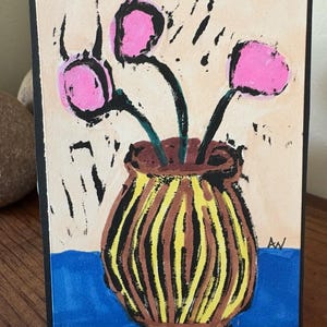ACEO - Nature-Inspired Linocut Print