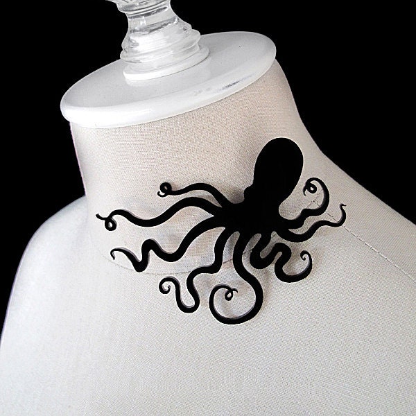 Octopus Brooch / Pin - Large 4" - 35 color options - Laser Cut Acrylic (C.A.B. Fayre Original Design)