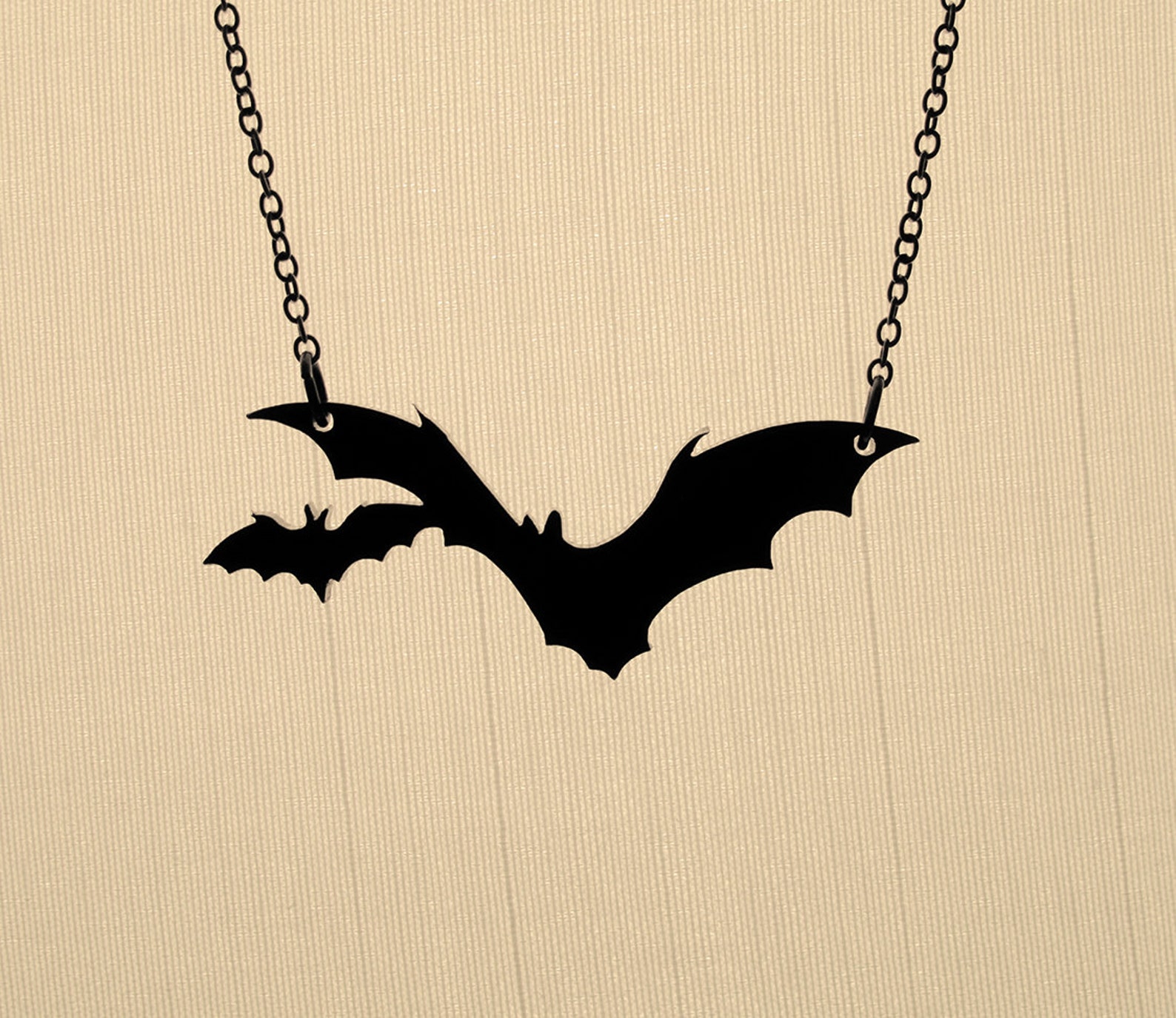 Small Bat Necklace Laser Cut Acrylic or Wood Bat Necklace Etsy