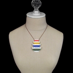 Polka Dot Pyrex Bowls Necklace - Laser Cut Acrylic - Pyrex Bowls Jewelry - Pyrex Necklace (C.A.B. Fayre Original Design)