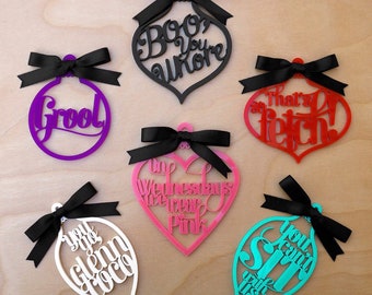 Set di ornamenti Mean Girls – 6 citazioni di film – Decorazioni natalizie in acrilico