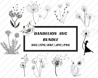 Löwenzahn SVG-Bundle: Cricut & Silhouette Schnitt Dateien (Digitaler Download)