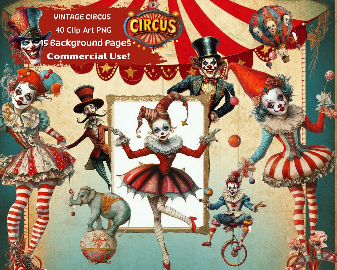 Quirky Circus PNG Unique Whimsical Circus Clipart Png Circus Background ...