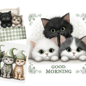 Funny and Cute Cat Clipart 12 JPG Hi Res Bundle Quirky Animals Clip Funny Cats Printable Clipart Junk Journal Ephemera Card Making Cute Cats