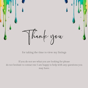 May include: Thank you for taking the time to view my listings. If you do not see what you are looking for please do not hesitate to contact me I am happy to help with any questions you may have.