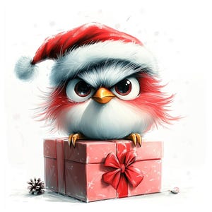 14 fichiers JPG aquarelles haute résolution oiseaux originaux pour journalisation indésirable, scrapbooking, fabrication de cartes, téléchargement numérique, oiseaux originaux de Noël