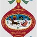 Sleigh Ride and Red Christmas Ornament cross stitch pattern PDF Holiday pattern Winter scene