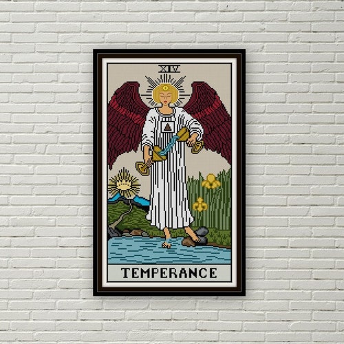 The High Priestess Tarot Card Cross Stitch Pattern PDF Rider Etsy