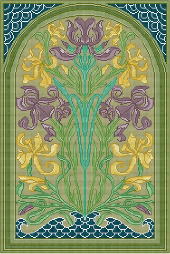 Irisページ Amazon.com: William Morris Yellow Orange Iris Flowers Design
