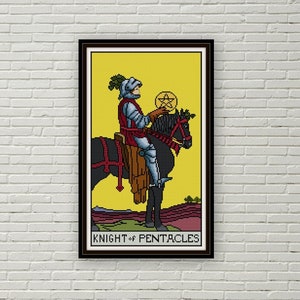Ridder van Pentakels kruissteekpatroon PDF Kleine arcana tarot kruissteek rider waite