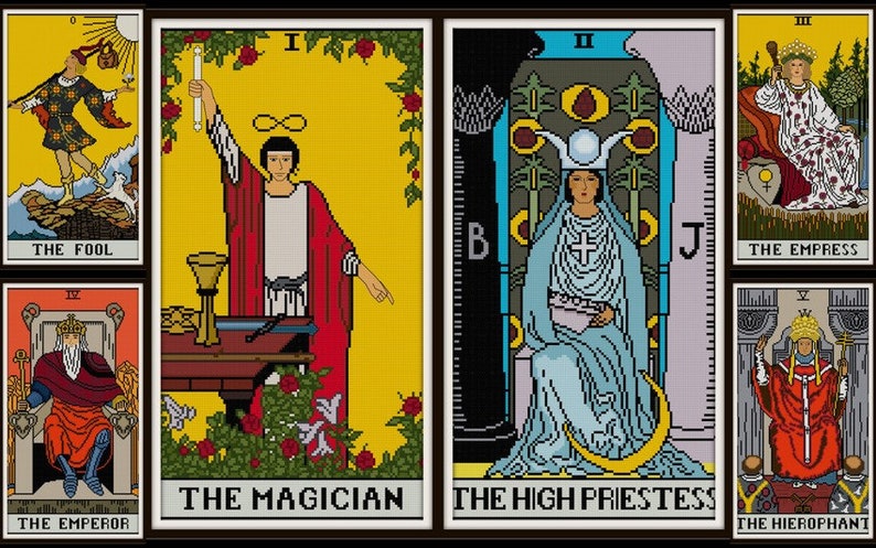 Major Arcana Tarot Cards set Cross stitch patterns PDF All ...