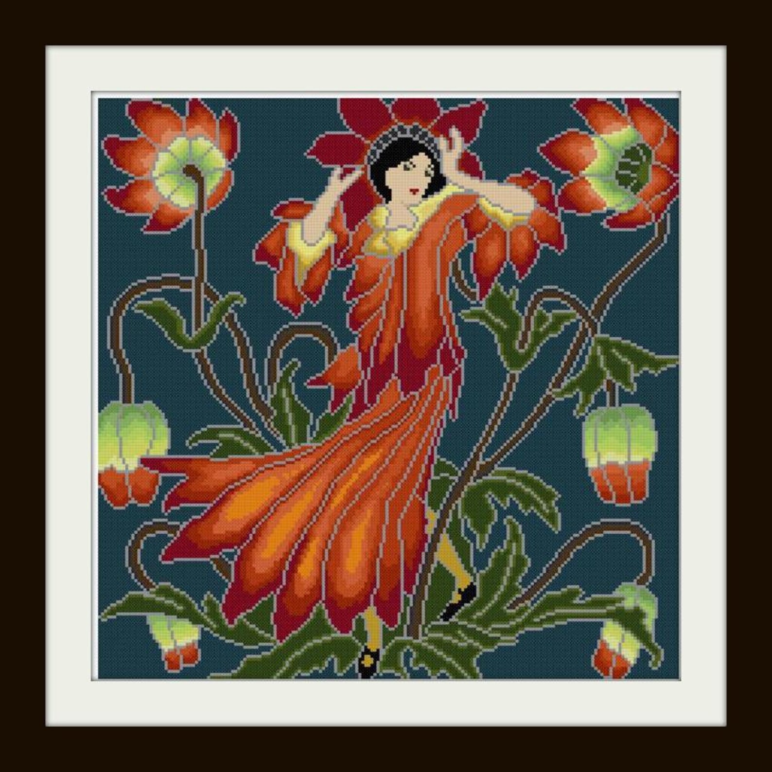 Anemone Flower Fairy Adaptation Cross Stitch Pattern PDF - Etsy