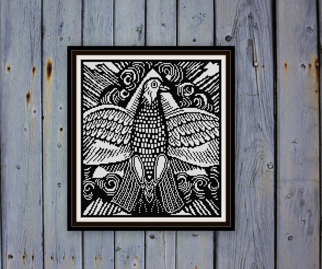 La Colombe The Dove Cross Stitch Pattern PDF Black And White Etsy 