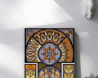 ステンドグラス No. 2 クロスステッチパターン PDF アール