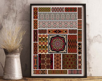 Antique Ornamentation No. 7 Arabian motifs sampler Cross Stitch Pattern PDF bands and borders