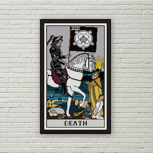 Death Tarot Card Kreuzstichmuster PDF Major Arcana Nadelspitze