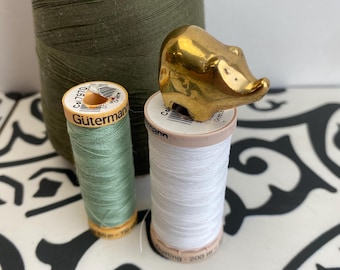 Tiny Vintage Brass Pig, Pig Trinket