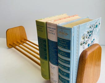 Sliding Book Rack, Mid-Century Book Shelf, Desk Top Book Display