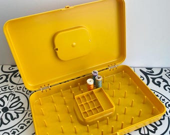 Wil-hold Thread Box, Yellow, Thread Storage Box