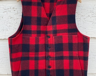 Vintage Filson Mackinaw Vest, 100% Virgin Wool, Made in USA