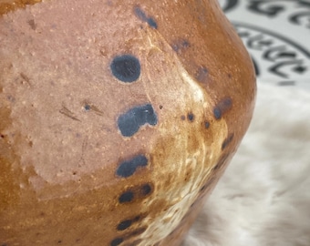 Vintage Pottery Candle Holder, Abstract Pottery Piece, 85