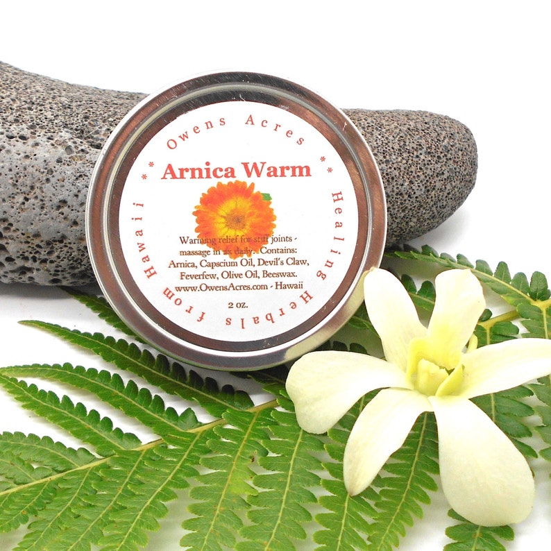 ARNICA SALVE with Capsicum Oil / Warming Heat Salve, Capsicum Salve, Herbal Salve, Red Pepper Salve image 3