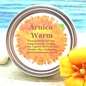 ARNICA SALVE with Capsicum Oil / Warming Heat Salve, Capsicum Salve, Herbal Salve, Red Pepper Salve image 1