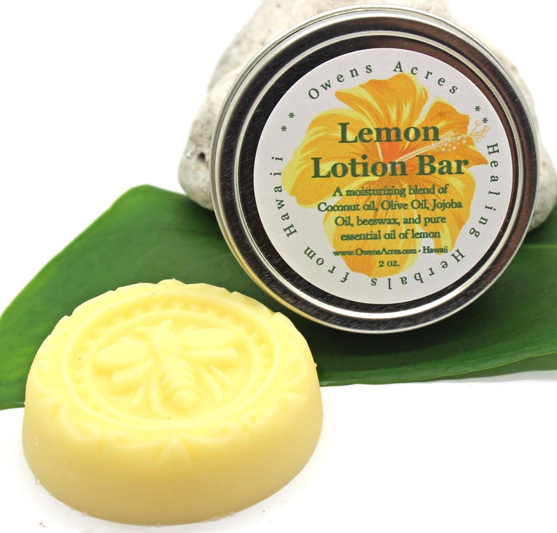 LEMON Lotion Bar / Solid Lotion / Skin Moisturizing Skin Etsy
