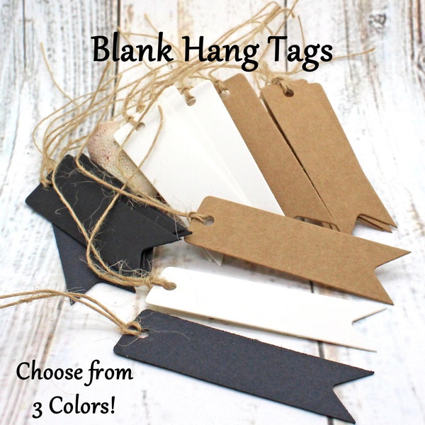 ON SALE!!!   Blank Hang Tags / Brown / White / Black Hang Tag, Wedding Favor Tag, Party Favor Tag, Scrap booking, Gift Tag, Kraft Hang Tag