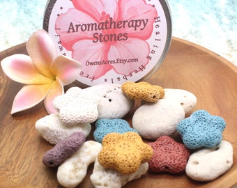 Essential Oil Stones / Room Diffuser / Essential Oil Gift / Diffuser Stones / Mermaid Stones / Beach Decor / Tropical Decor