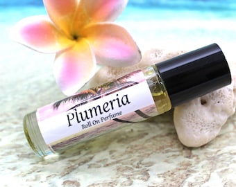 PLUMERIA Roll On Perfume / Frangipani Flower / Roll On Perfume / Aromatherapy Oil / Essential Oils / Tropical Scent