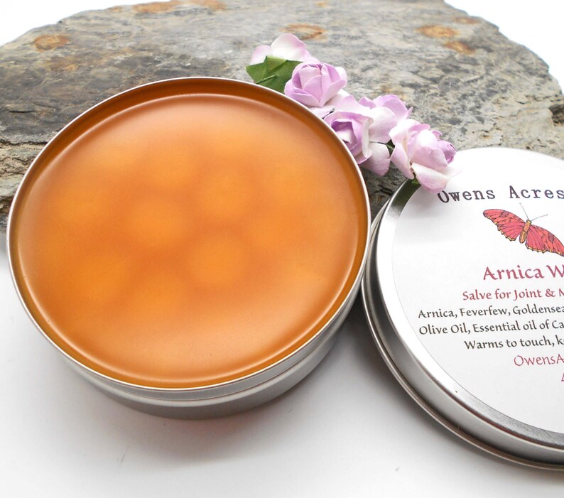 ARNICA SALVE with Capsicum Oil / Warming Heat Salve, Capsicum Salve, Herbal Salve, Red Pepper Salve image 2