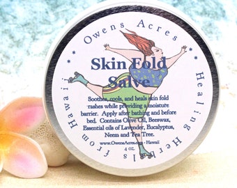 SKIN FOLD / Salve for Skin Folds / Fat Roll Rash / Hot Red Rash / Moisture Barrier / Skin Rash Salve / Burning Rash